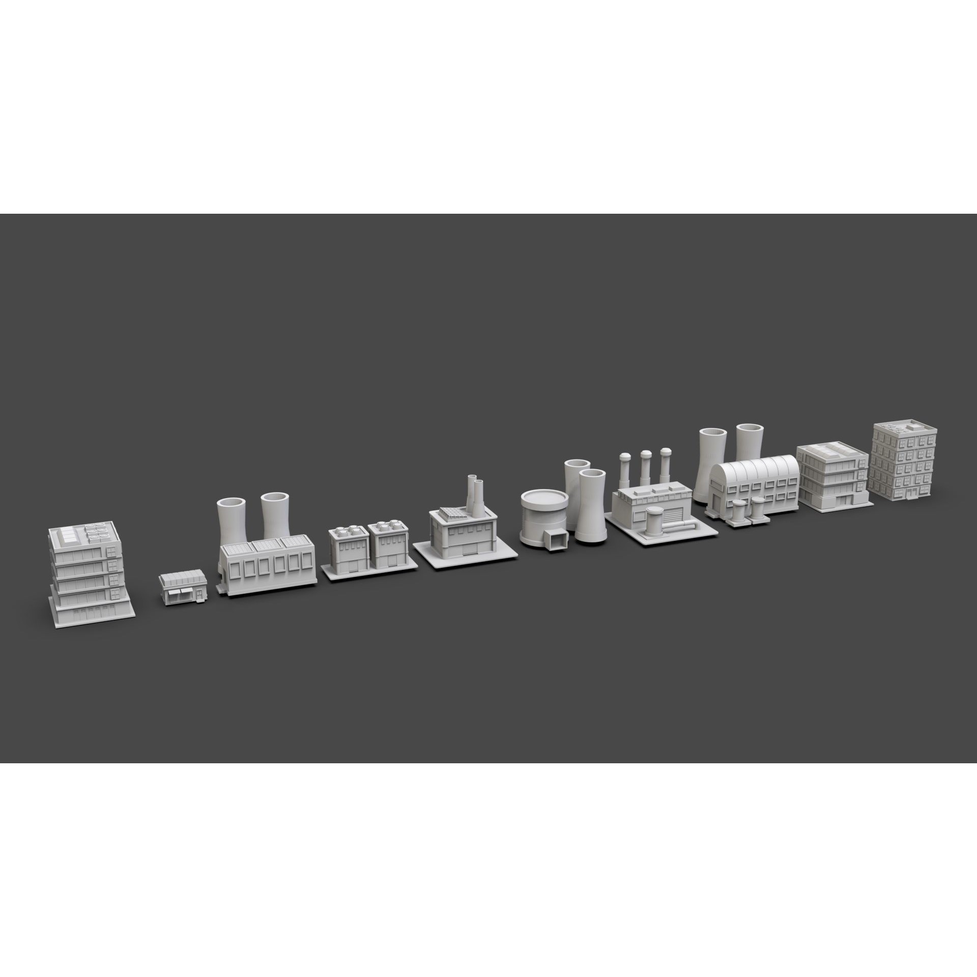 Low Poly City Buildings Pack - Low-Poly Game-Ready 3D Model - View 50