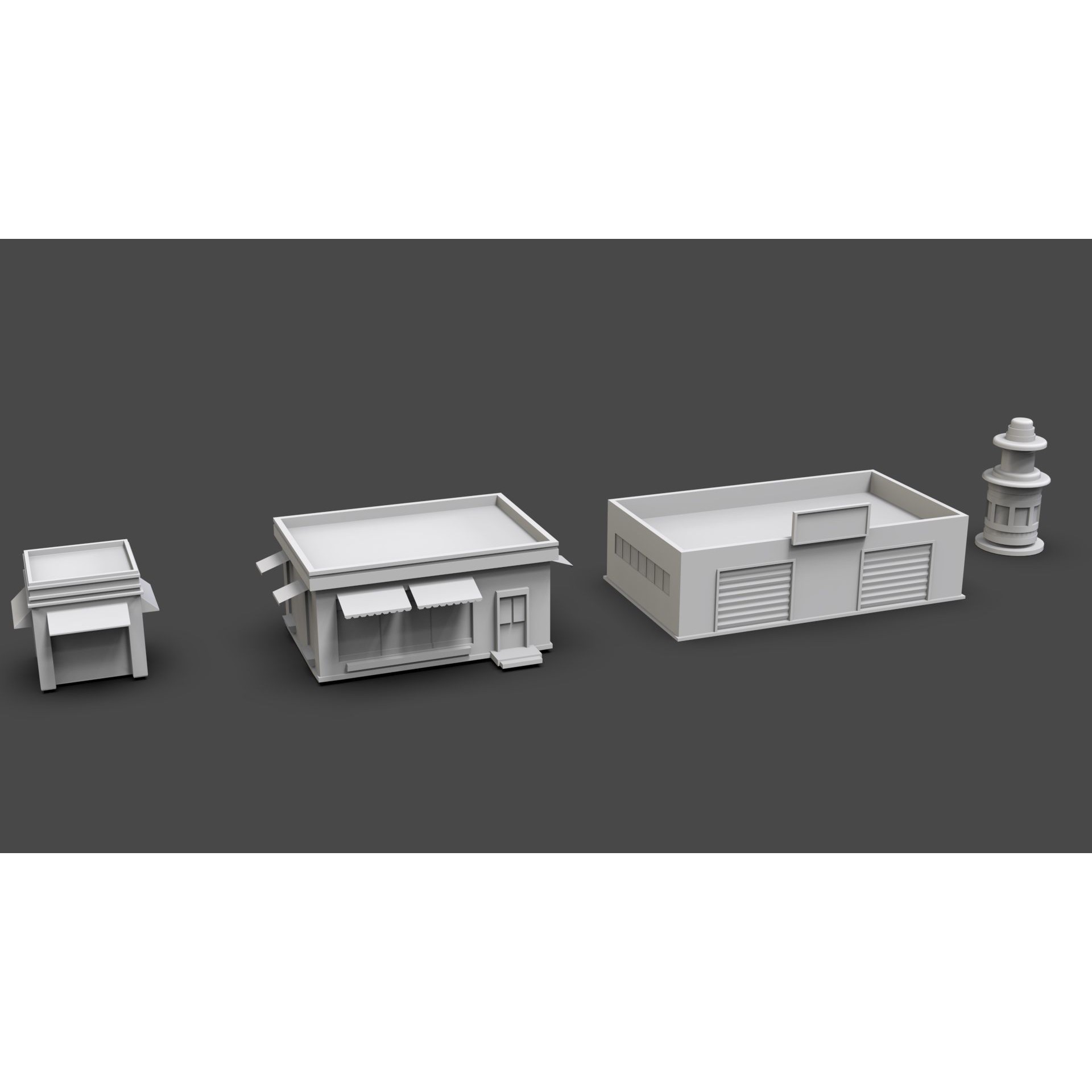 Low Poly City Buildings Pack - Low-Poly Game-Ready 3D Model - View 51