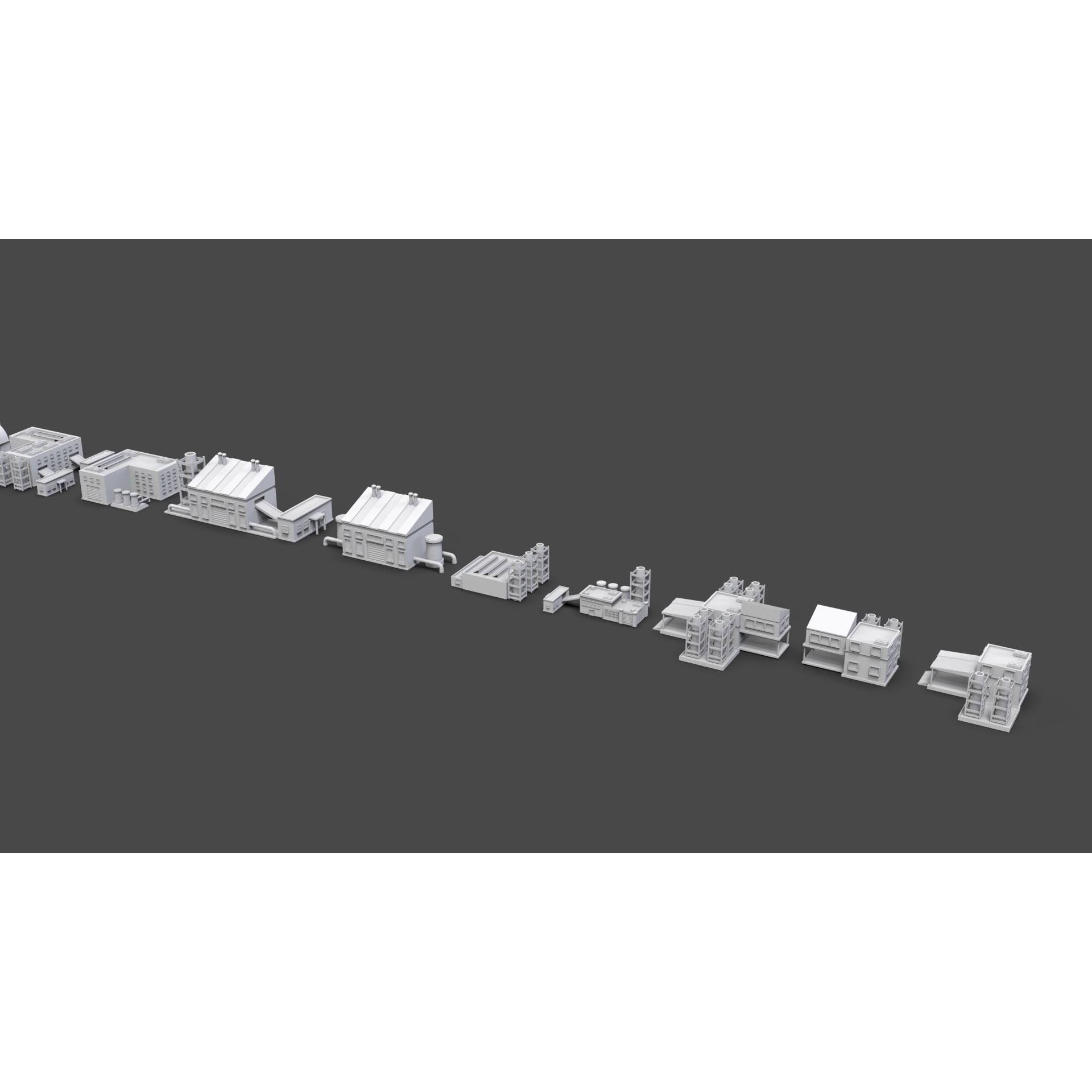 Low Poly City Buildings Pack - Low-Poly Game-Ready 3D Model - View 58