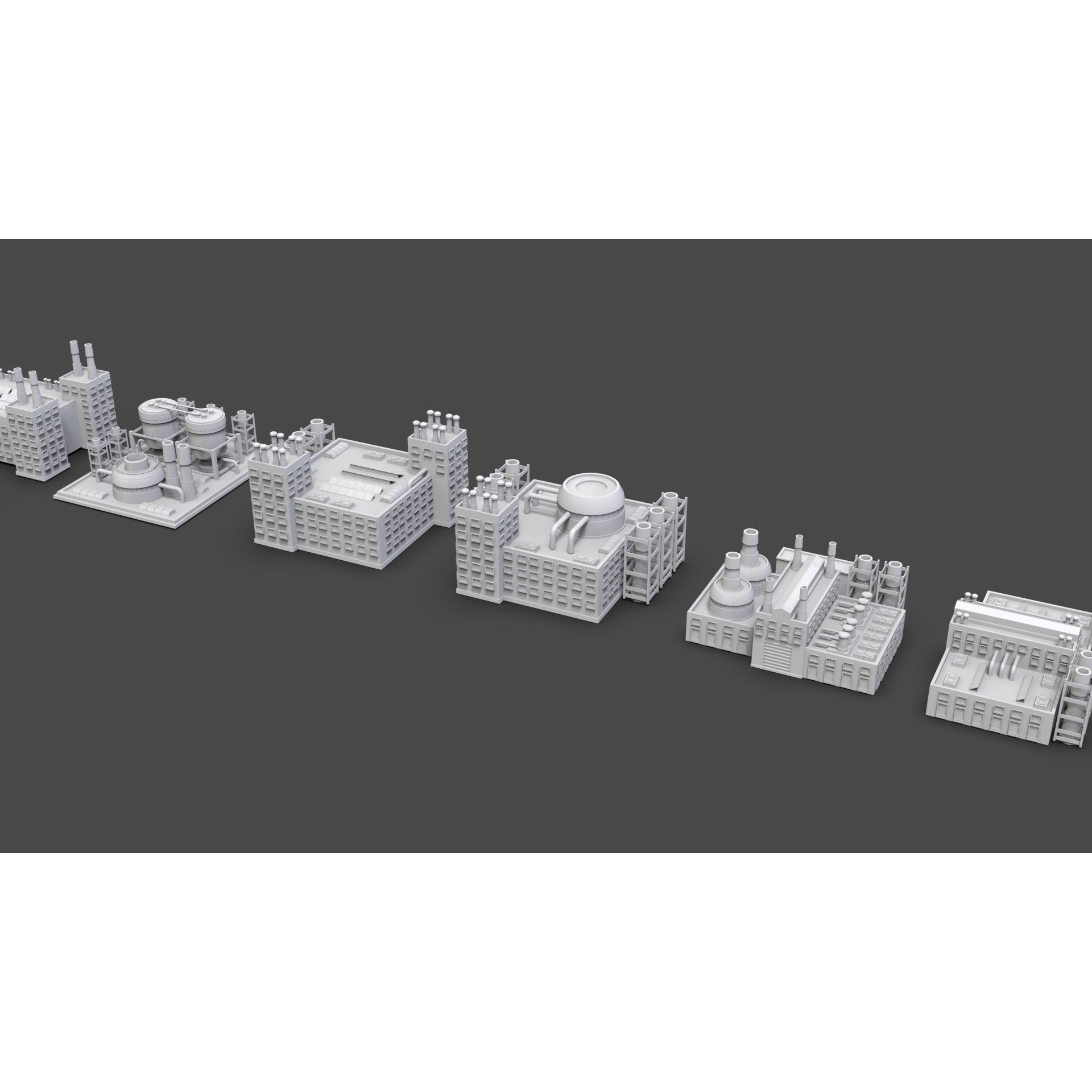 Low Poly City Buildings Pack - Low-Poly Game-Ready 3D Model - View 73