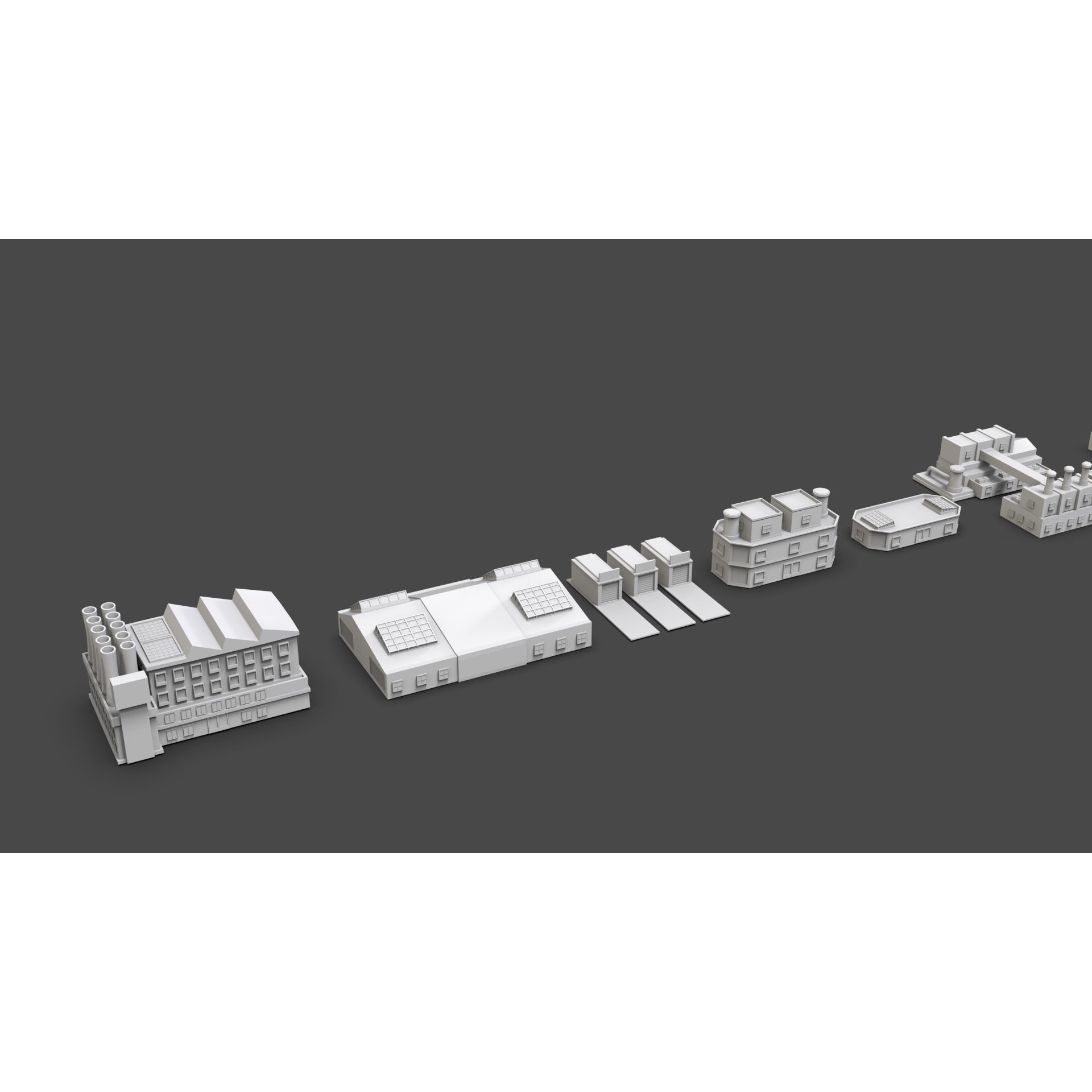 Low Poly City Buildings Pack - Low-Poly Game-Ready 3D Model - View 75