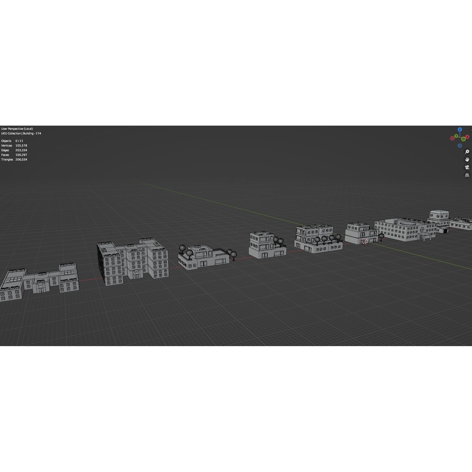 Low Poly City Buildings Pack - Low-Poly Game-Ready 3D Model - View 81