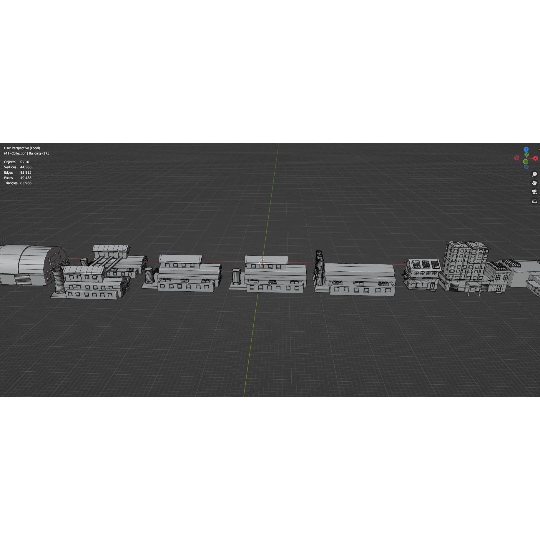 Low Poly City Buildings Pack - Low-Poly Game-Ready 3D Model - View 86