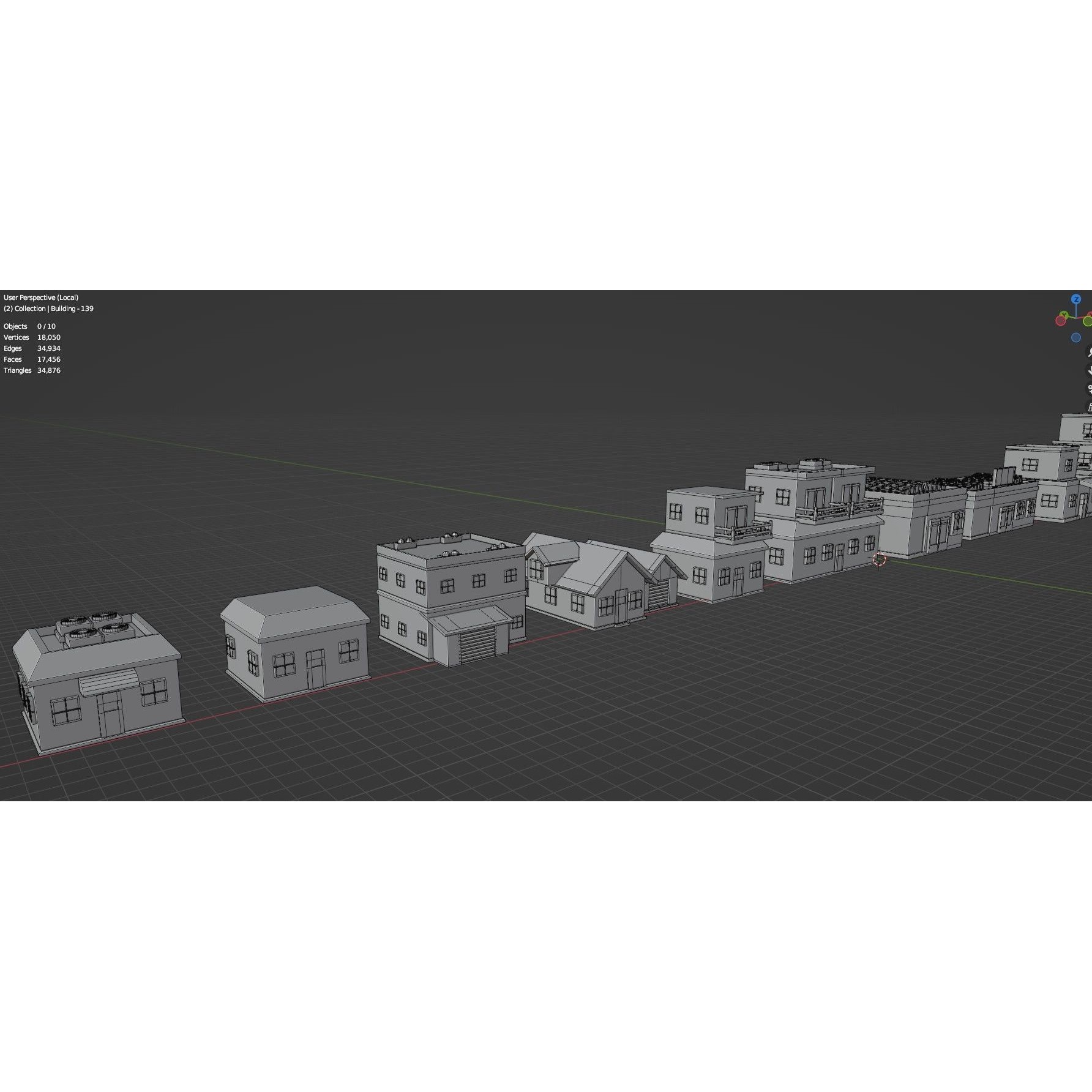 Low Poly City Buildings Pack - Low-Poly Game-Ready 3D Model - View 93