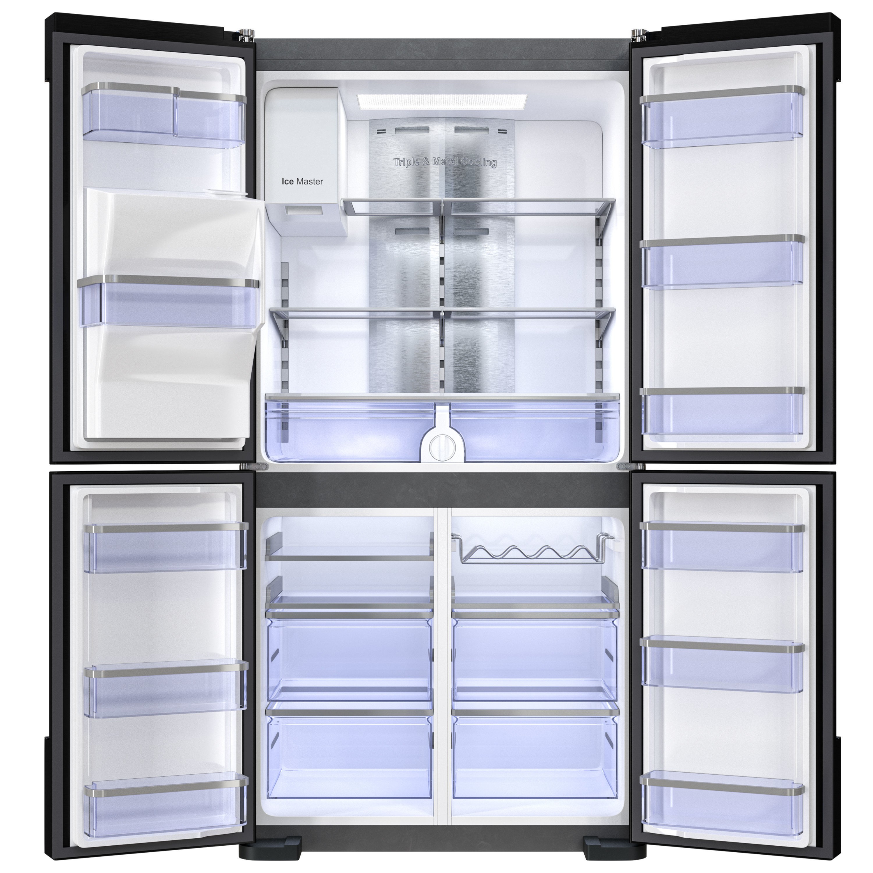 Samsung Refrigerator Set - Low-Poly Game-Ready 3D Model - View 6