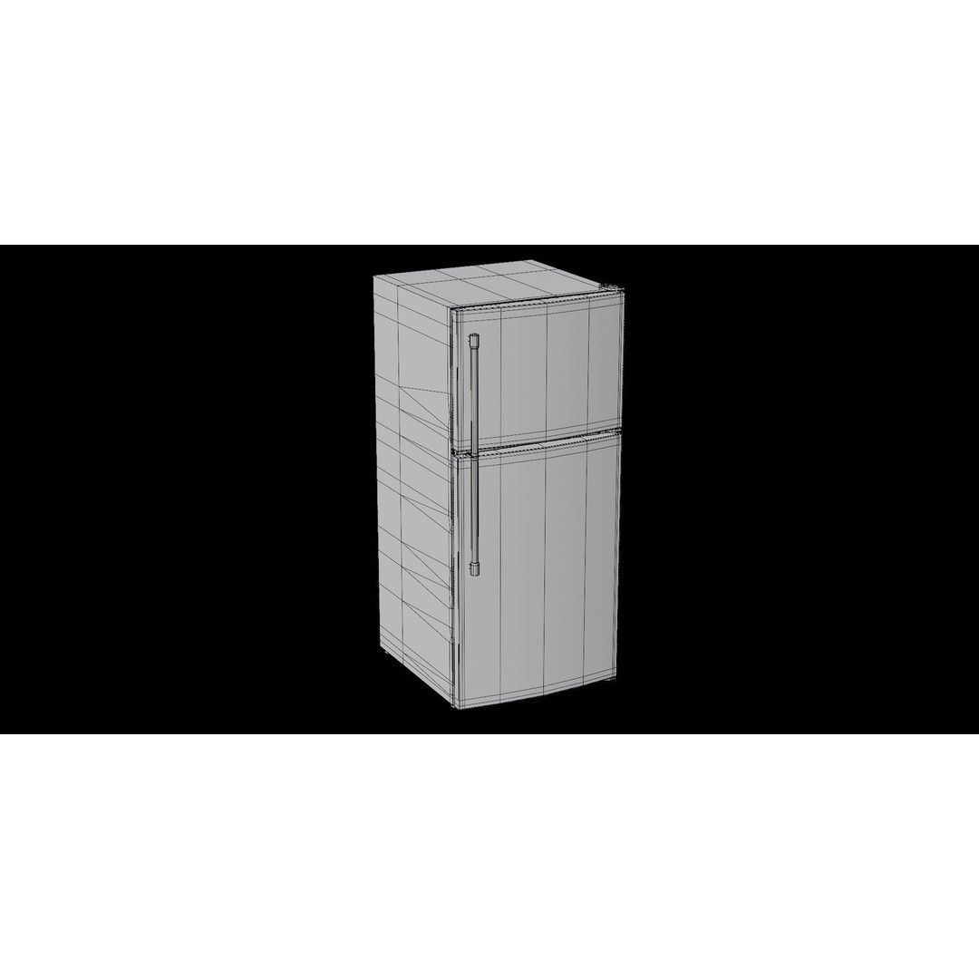 Refrigerator 3D Model – PBR Kitchen Appliance, FBX Format - View 4