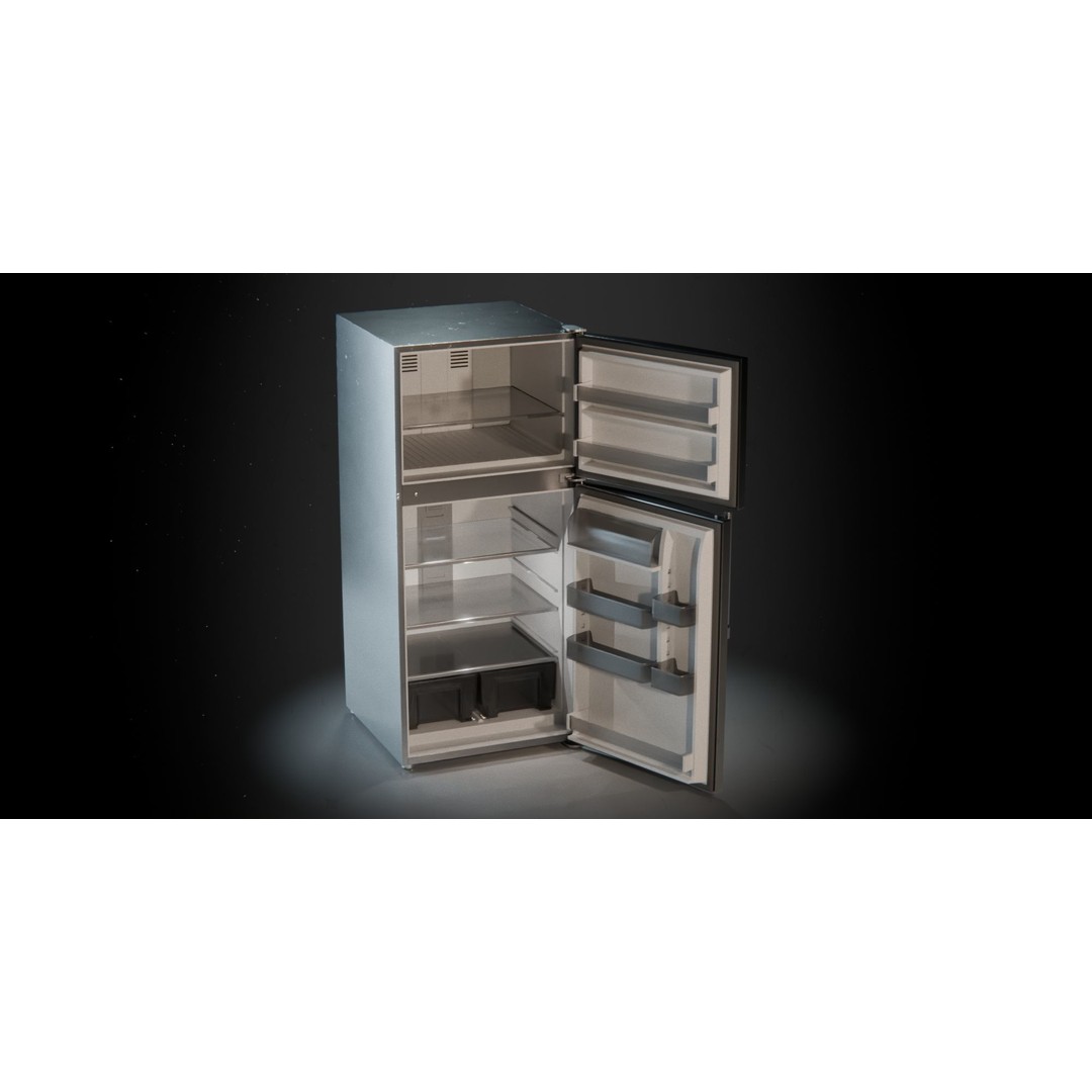 Refrigerator 3D Model – PBR Kitchen Appliance, FBX Format - View 5