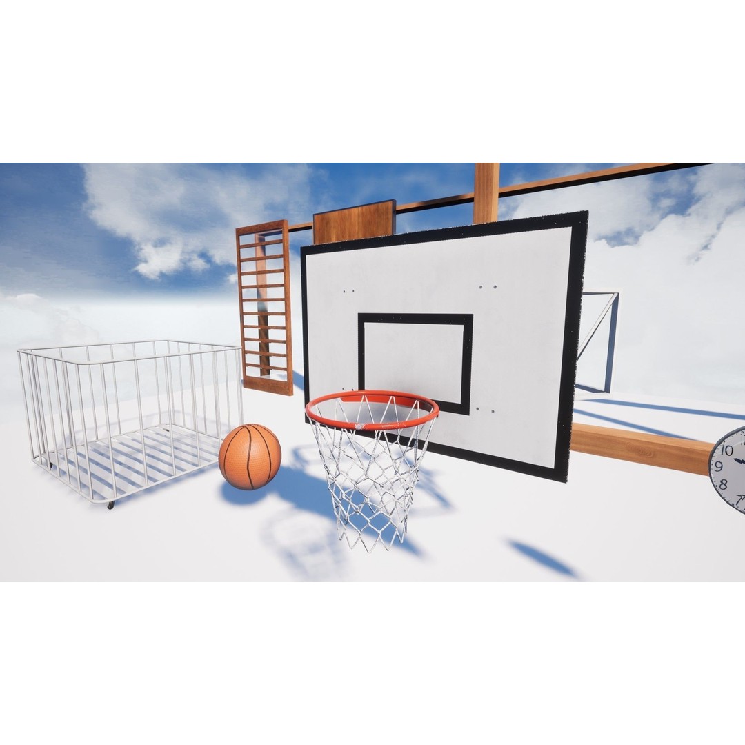 Japanese School Gym 3D Model – Low Poly PBR Asset for Games - View 18