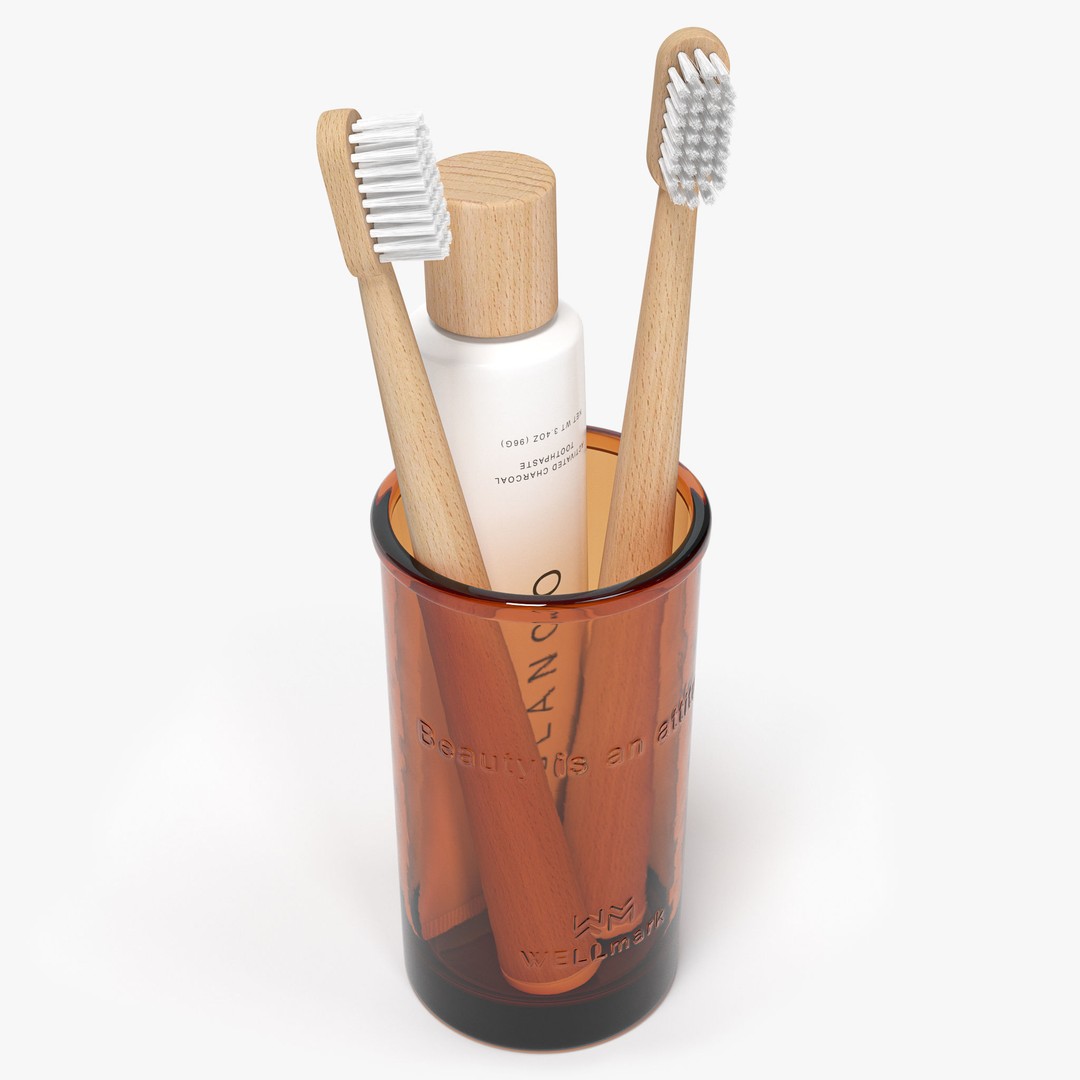 Toothbrush Holder 3D Model – Realistic Bathroom Accessory, FBX, OBJ - View 4