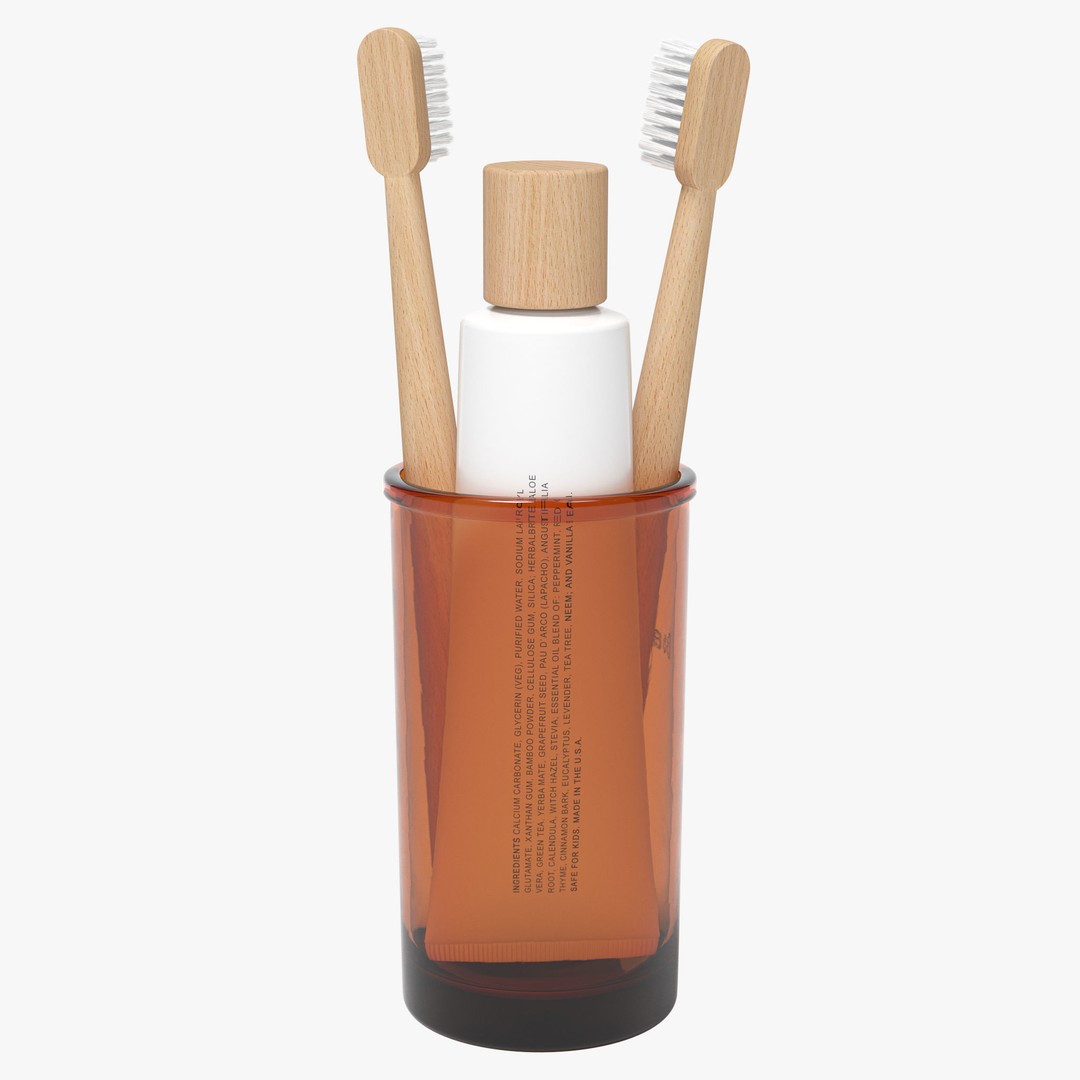 Toothbrush Holder 3D Model – Realistic Bathroom Accessory, FBX, OBJ - View 5