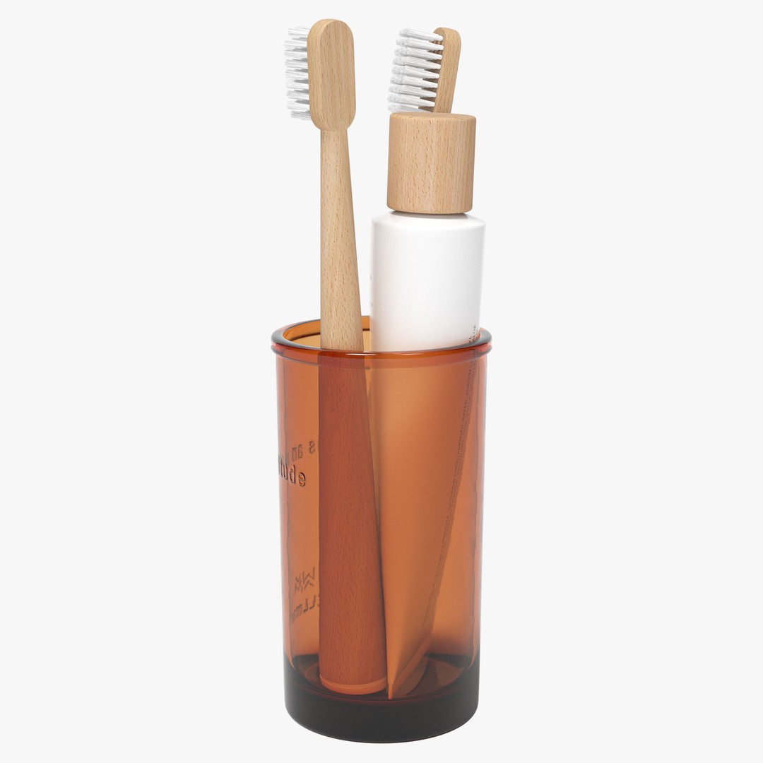 Toothbrush Holder 3D Model – Realistic Bathroom Accessory, FBX, OBJ - View 6