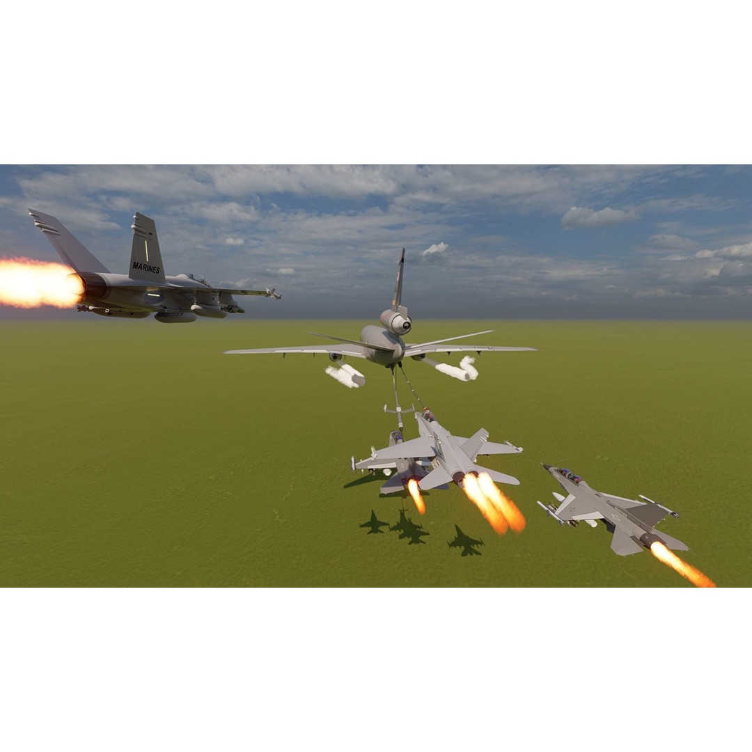 United States Airforce Air Refueling 3D Model – Detailed Military Aircraft, FBX, OBJ - View 6