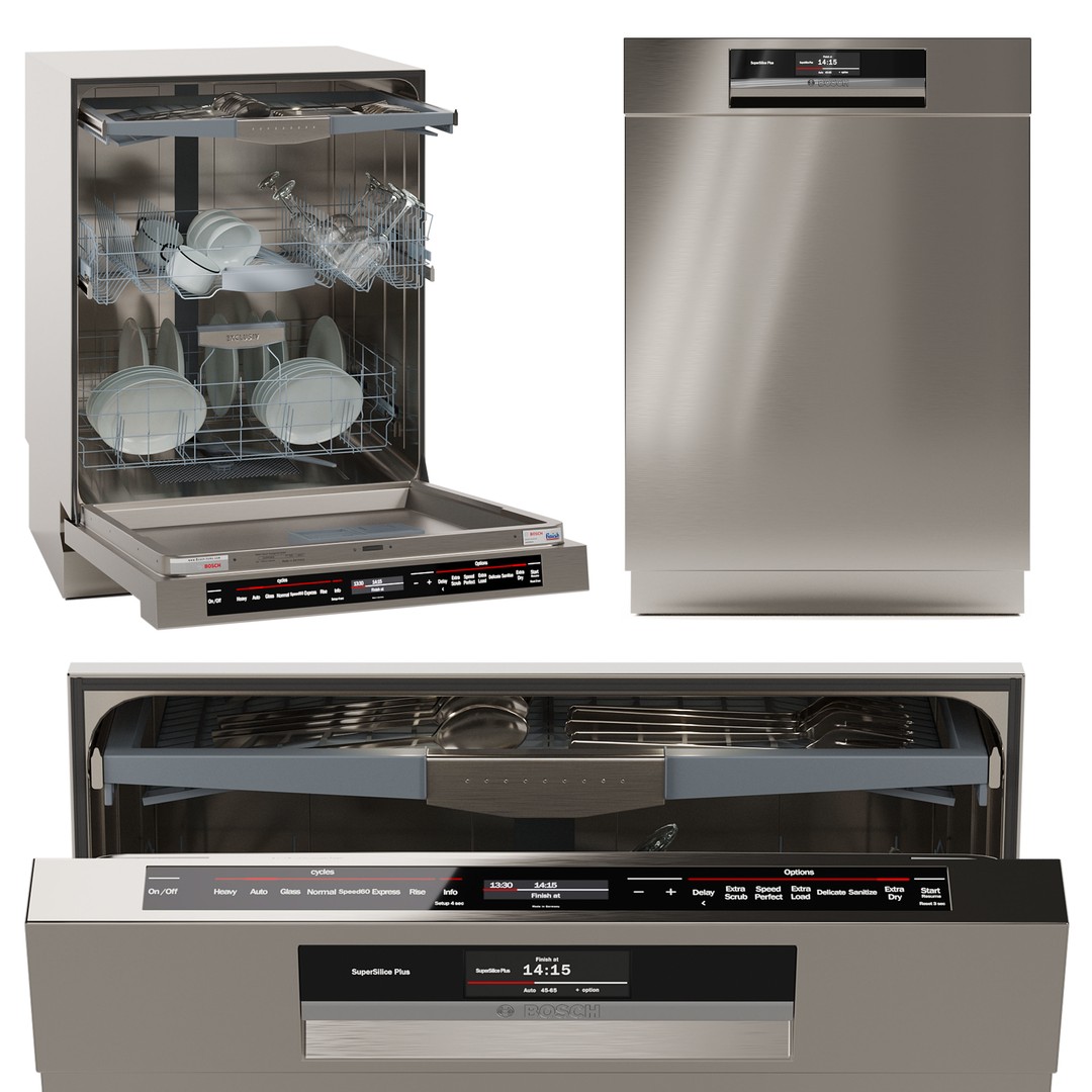 Bosch Dishwasher Collection 3D Model – Low Poly PBR Kitchen Asset - View 5