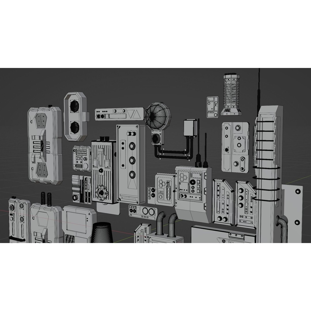 Star Wars Panel Pack 04 3D Model – Sci-Fi Decoration, Blender