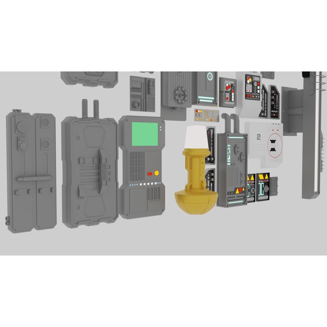 Star Wars Panel Pack 04 3D Model – Sci-Fi Decoration, Blender - View 10