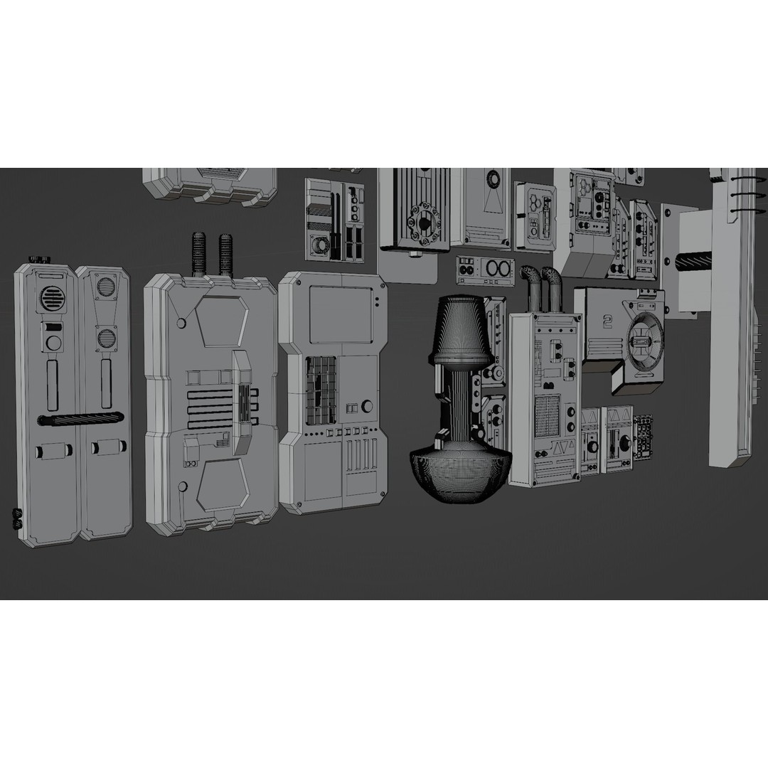 Star Wars Panel Pack 04 3D Model – Sci-Fi Decoration, Blender - View 11