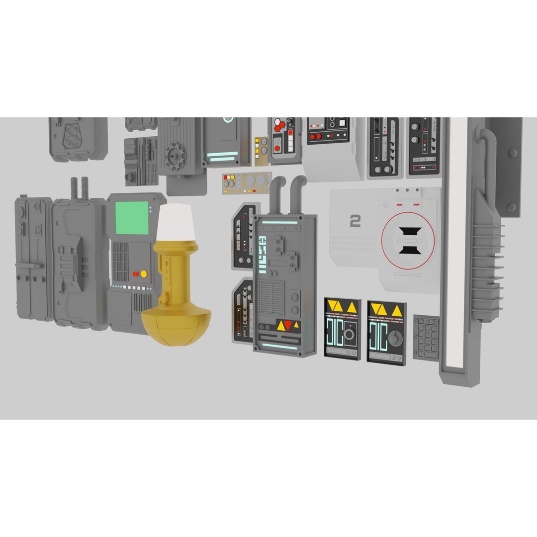 Star Wars Panel Pack 04 3D Model – Sci-Fi Decoration, Blender - View 12