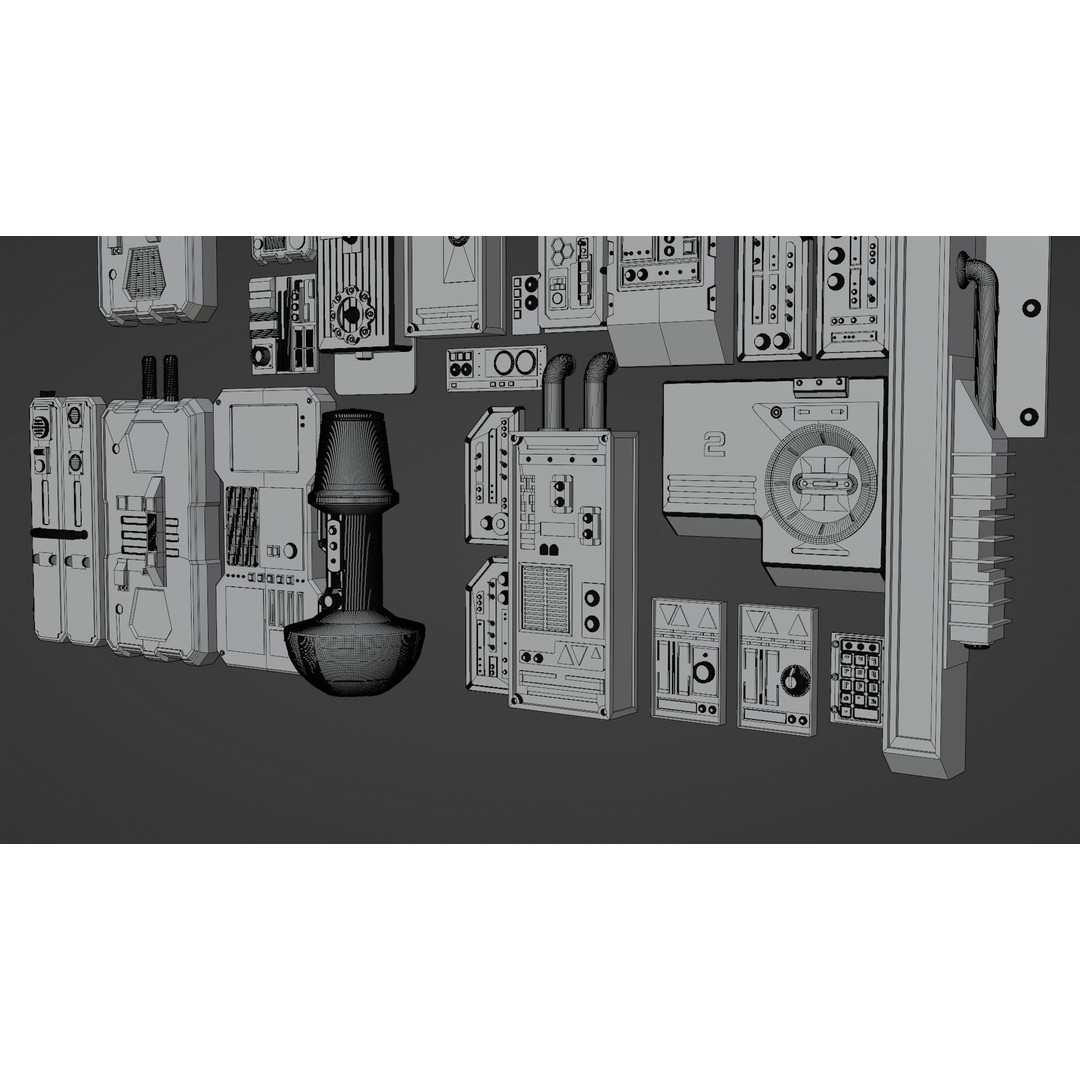 Star Wars Panel Pack 04 3D Model – Sci-Fi Decoration, Blender - View 13