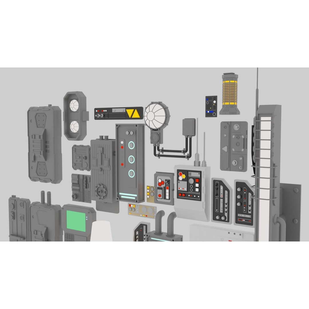 Star Wars Panel Pack 04 3D Model – Sci-Fi Decoration, Blender - View 14