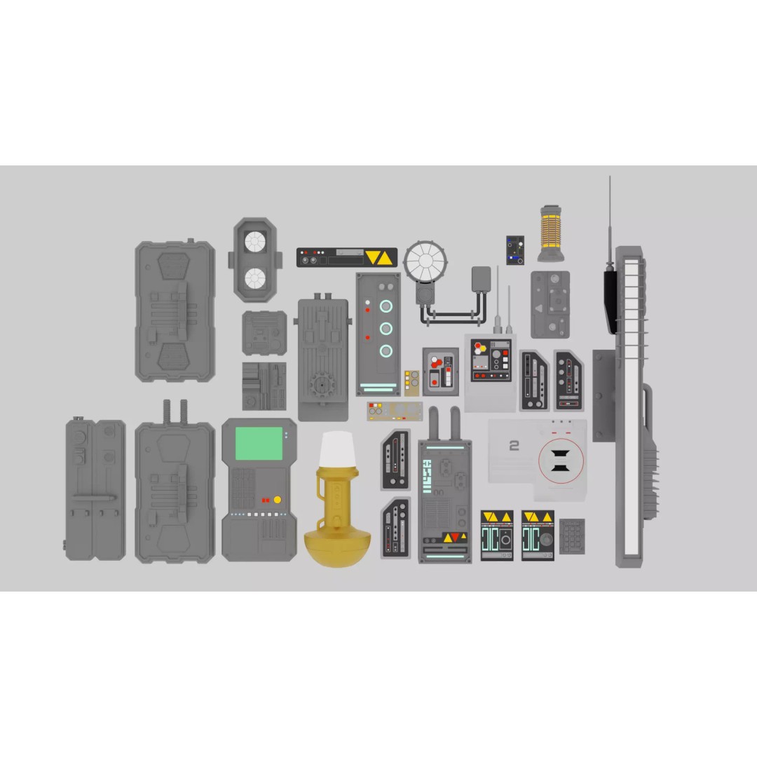 Star Wars Panel Pack 04 3D Model – Sci-Fi Decoration, Blender - View 2