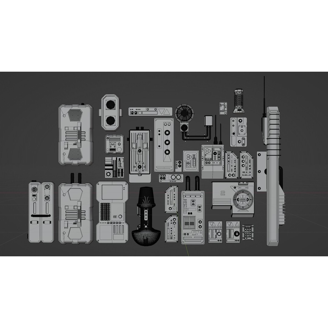 Star Wars Panel Pack 04 3D Model – Sci-Fi Decoration, Blender - View 3