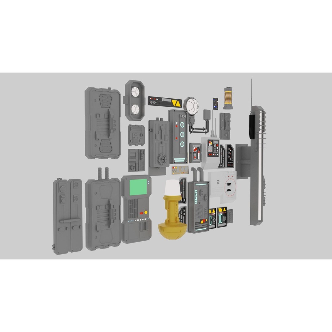 Star Wars Panel Pack 04 3D Model – Sci-Fi Decoration, Blender - View 4