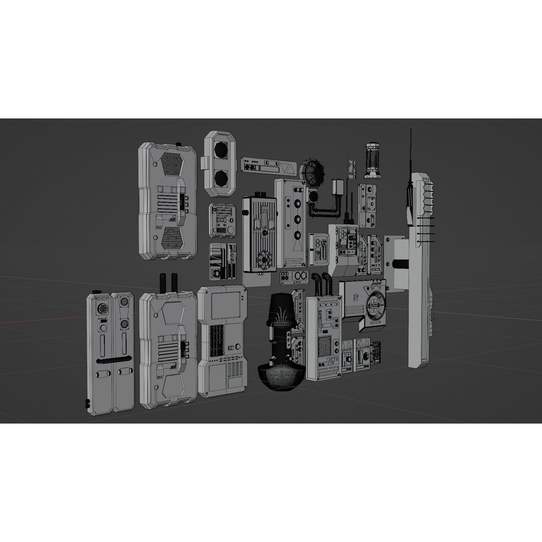 Star Wars Panel Pack 04 3D Model – Sci-Fi Decoration, Blender - View 5