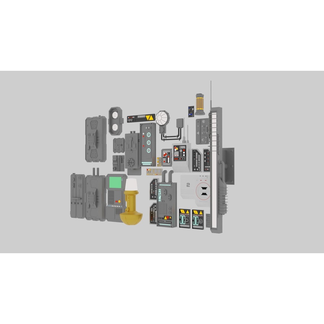 Star Wars Panel Pack 04 3D Model – Sci-Fi Decoration, Blender - View 6