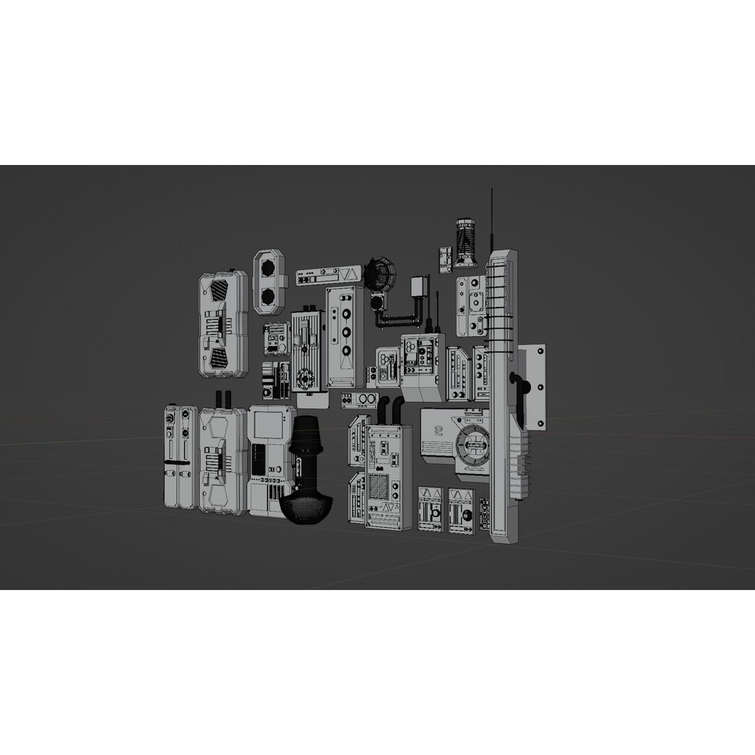 Star Wars Panel Pack 04 3D Model – Sci-Fi Decoration, Blender - View 7