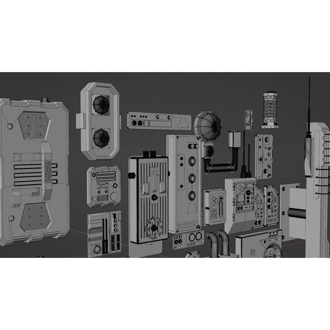 Star Wars Panel Pack 04 3D Model – Sci-Fi Decoration, Blender - View 9
