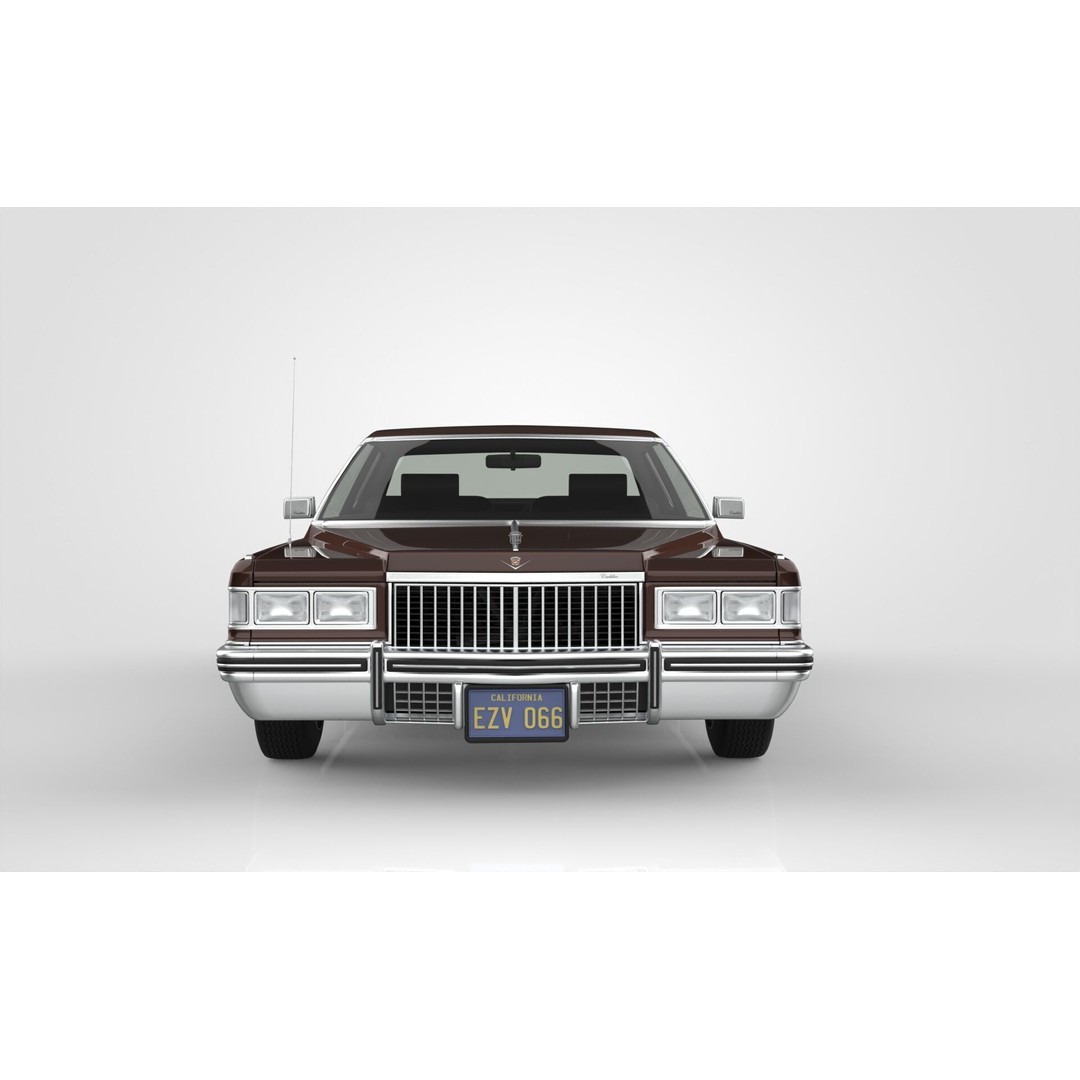 Cadillac DeVille Coupe 1975 3D Model – High Poly Luxury Vehicle, FBX, OBJ - View 12