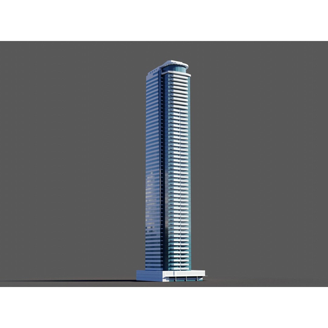 Dubai Marina 3D Model – Detailed Skyscrapers Collection, FBX & OBJ - View 19
