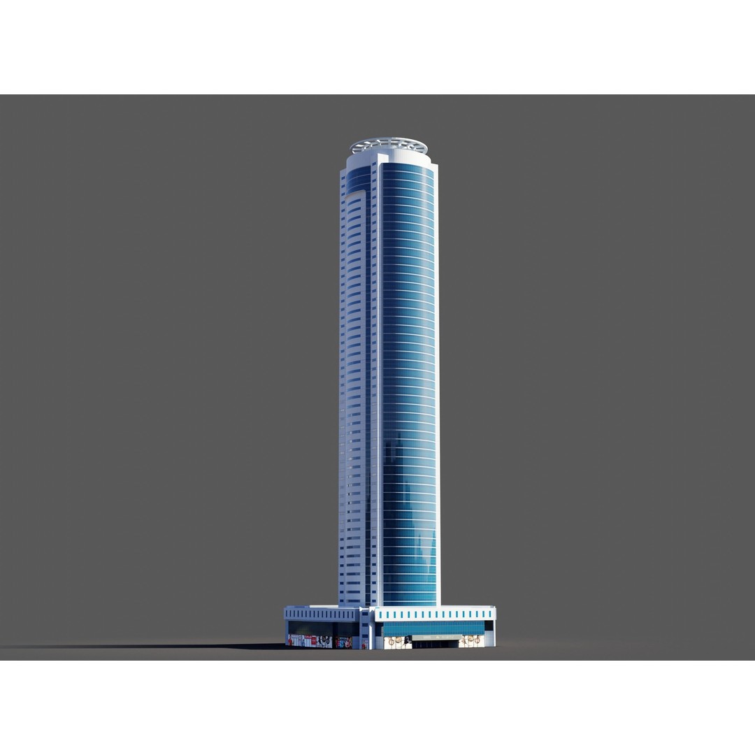 Dubai Marina 3D Model – Detailed Skyscrapers Collection, FBX & OBJ - View 23