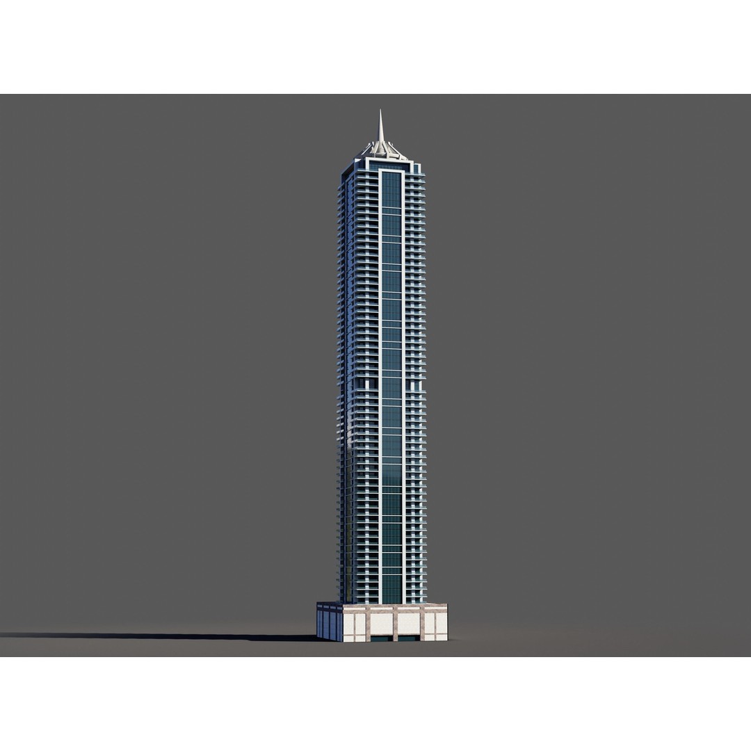Dubai Marina 3D Model – Detailed Skyscrapers Collection, FBX & OBJ - View 33