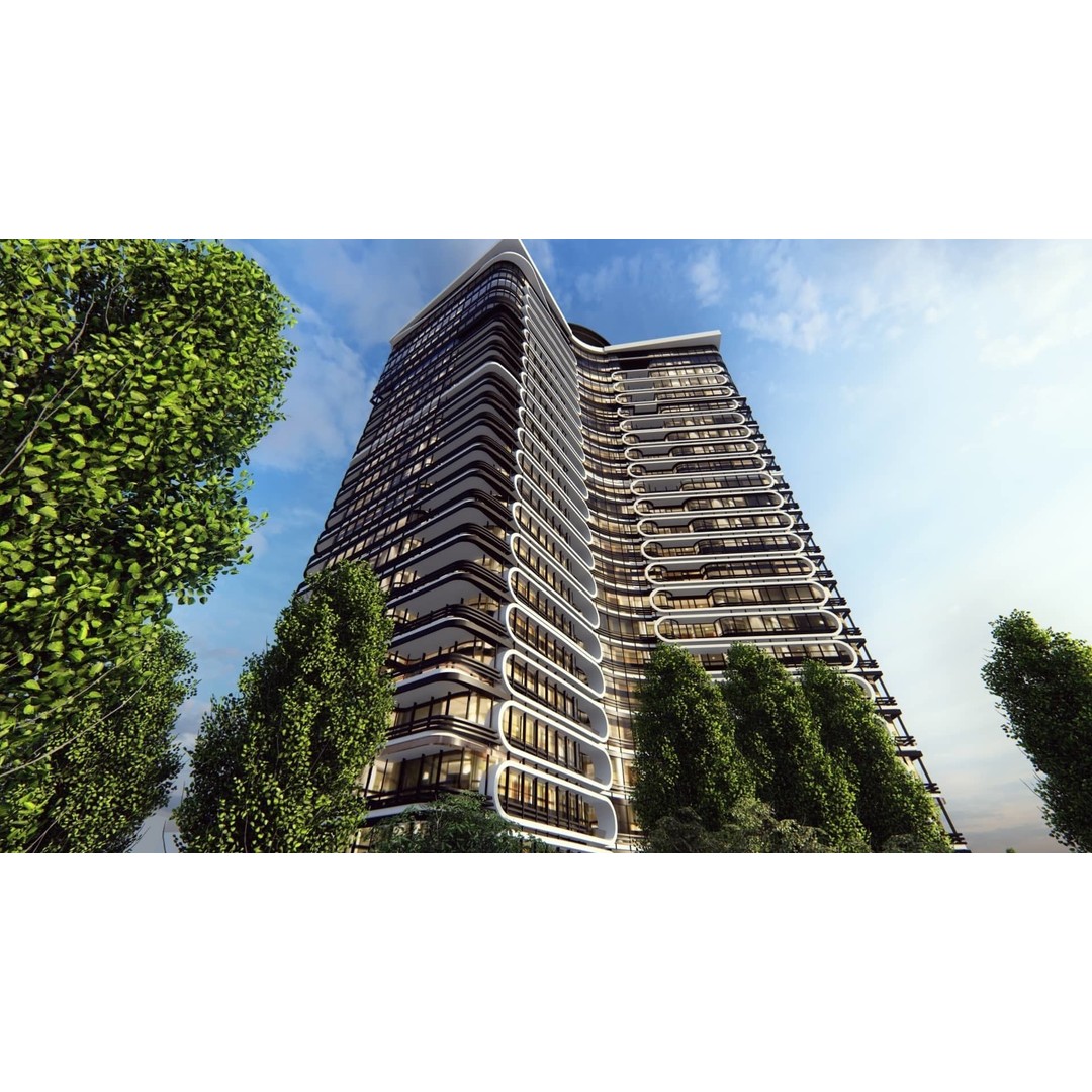Residential Tower 3D Model – 26-Story Skyscraper, FBX & 3DS - View 10