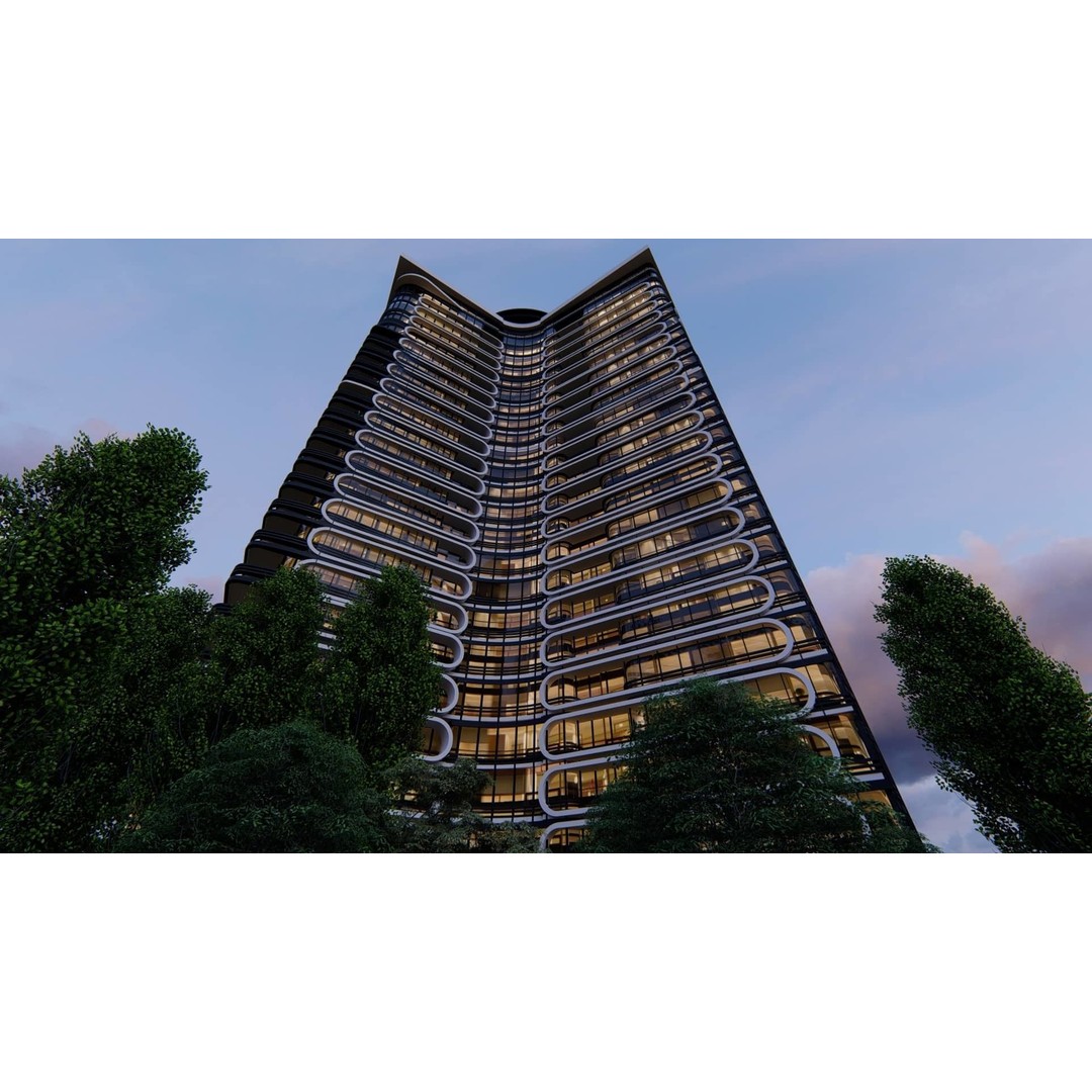 Residential Tower 3D Model – 26-Story Skyscraper, FBX & 3DS - View 11
