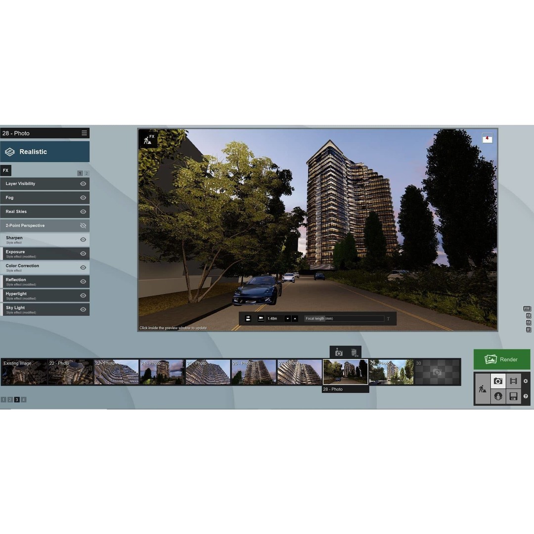 Residential Tower 3D Model – 26-Story Skyscraper, FBX & 3DS - View 13