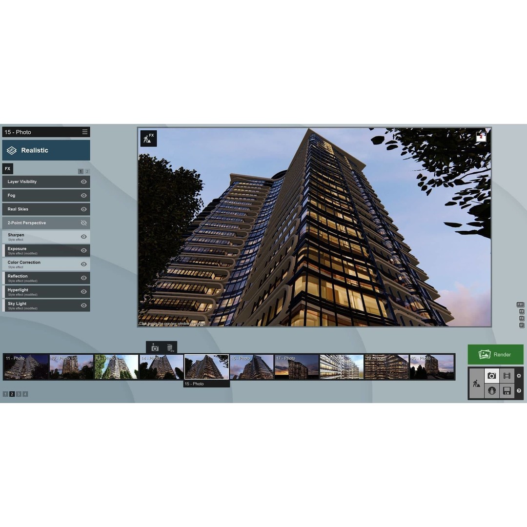 Residential Tower 3D Model – 26-Story Skyscraper, FBX & 3DS - View 14