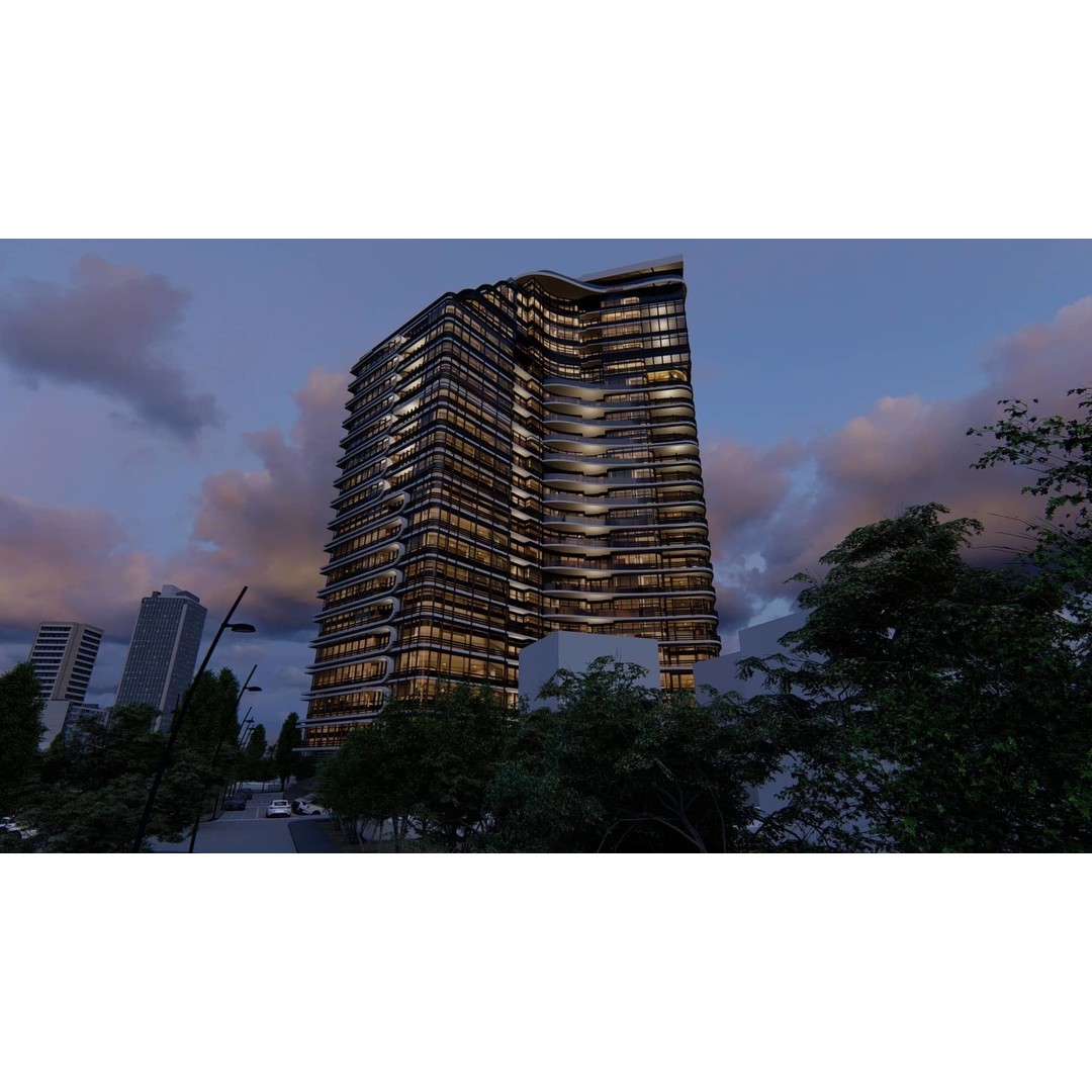 Residential Tower 3D Model – 26-Story Skyscraper, FBX & 3DS - View 5