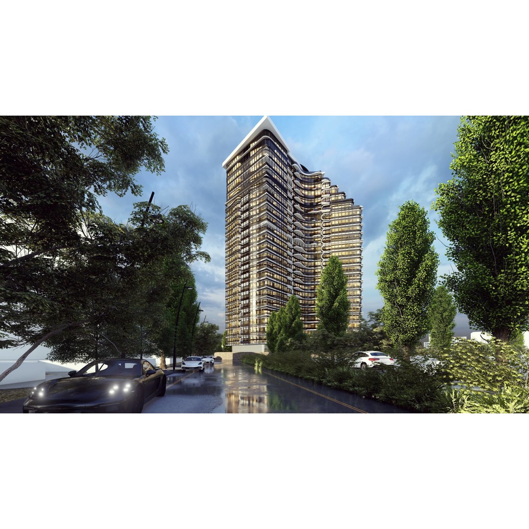 Residential Tower 3D Model – 26-Story Skyscraper, FBX & 3DS - View 7