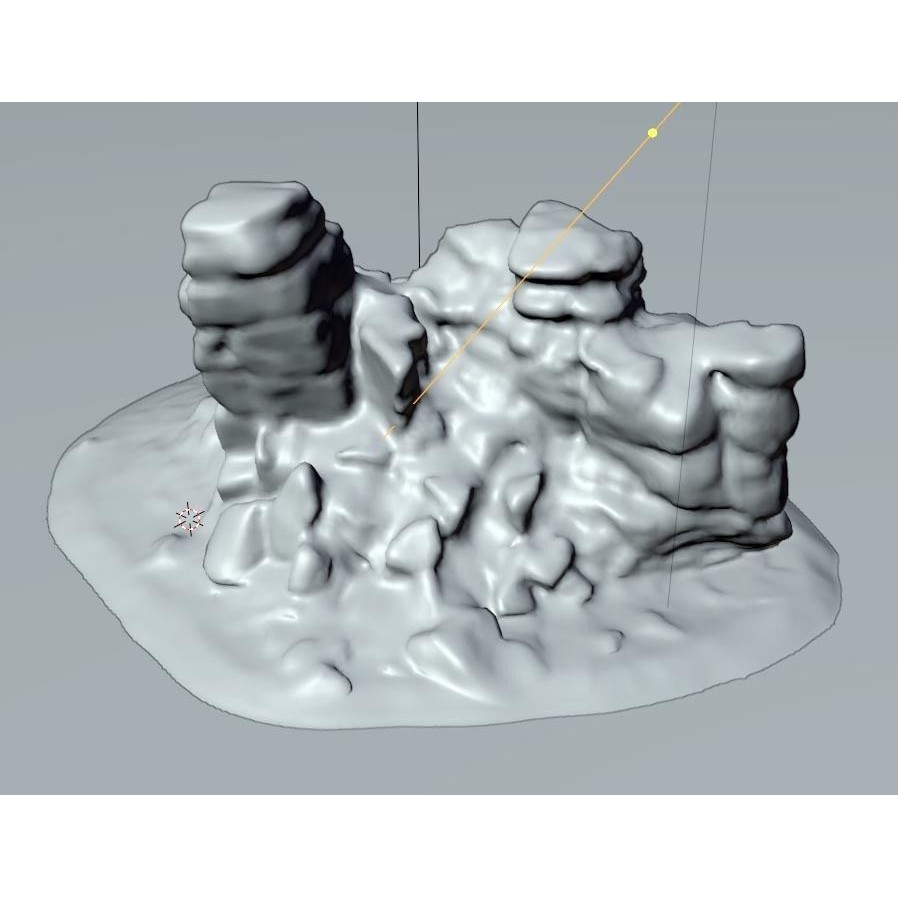 Dartmoor Stone Photo-Scan 3D Model – Low Poly Rock Formation, FBX - View 6