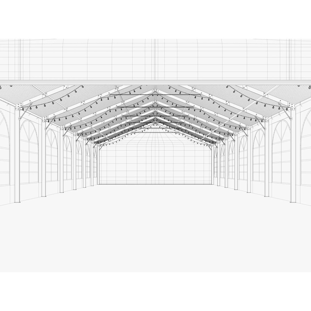 Event Exhibition Tent 3D Model – Large Pavilion for Celebrations, FBX, Blender - View 11