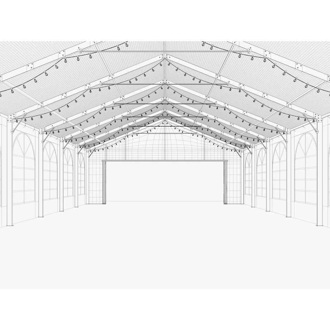 Event Exhibition Tent 3D Model – Large Pavilion for Celebrations, FBX, Blender - View 13