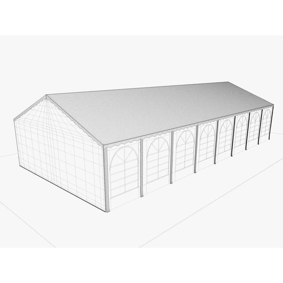 Event Exhibition Tent 3D Model – Large Pavilion for Celebrations, FBX, Blender - View 14