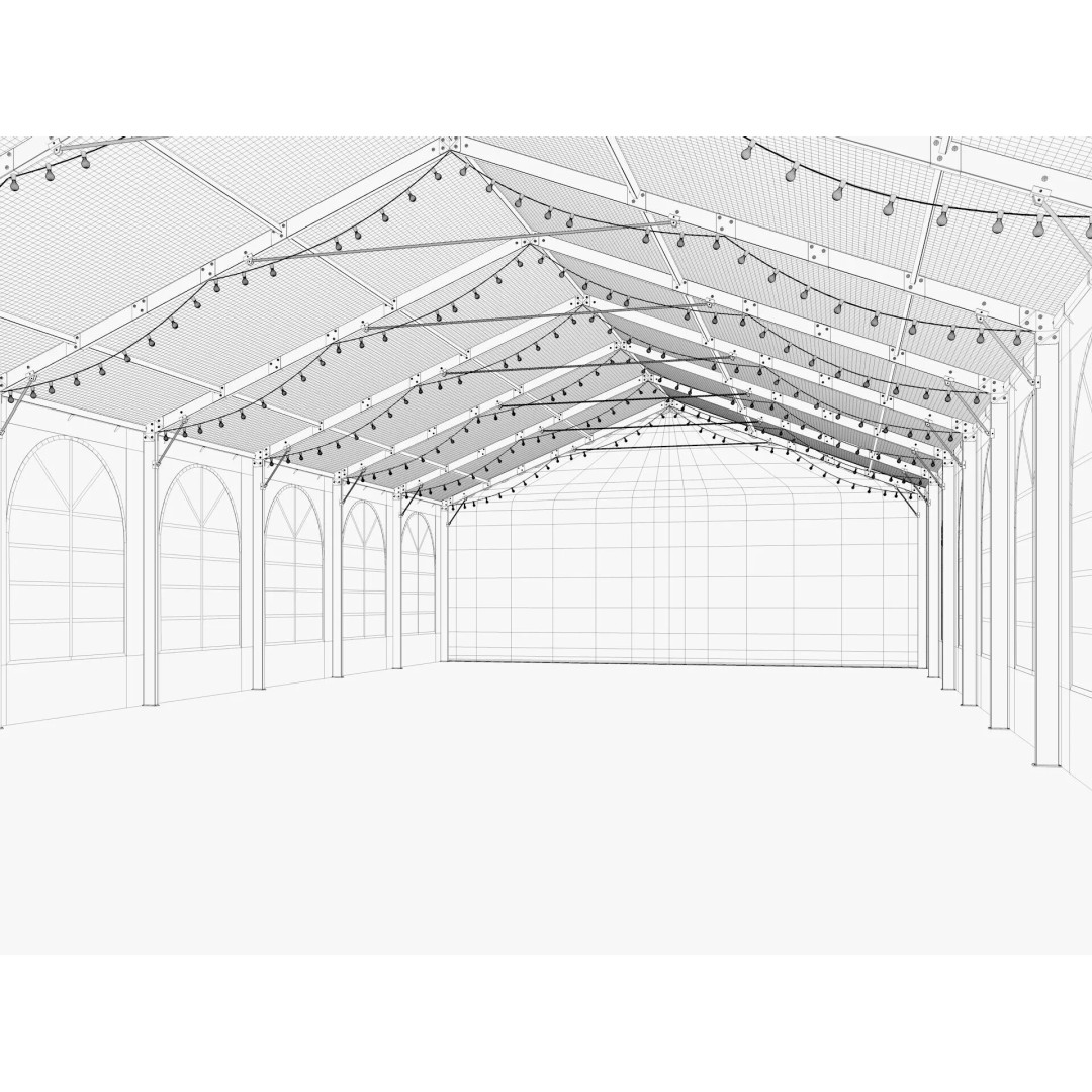 Event Exhibition Tent 3D Model – Large Pavilion for Celebrations, FBX, Blender - View 15