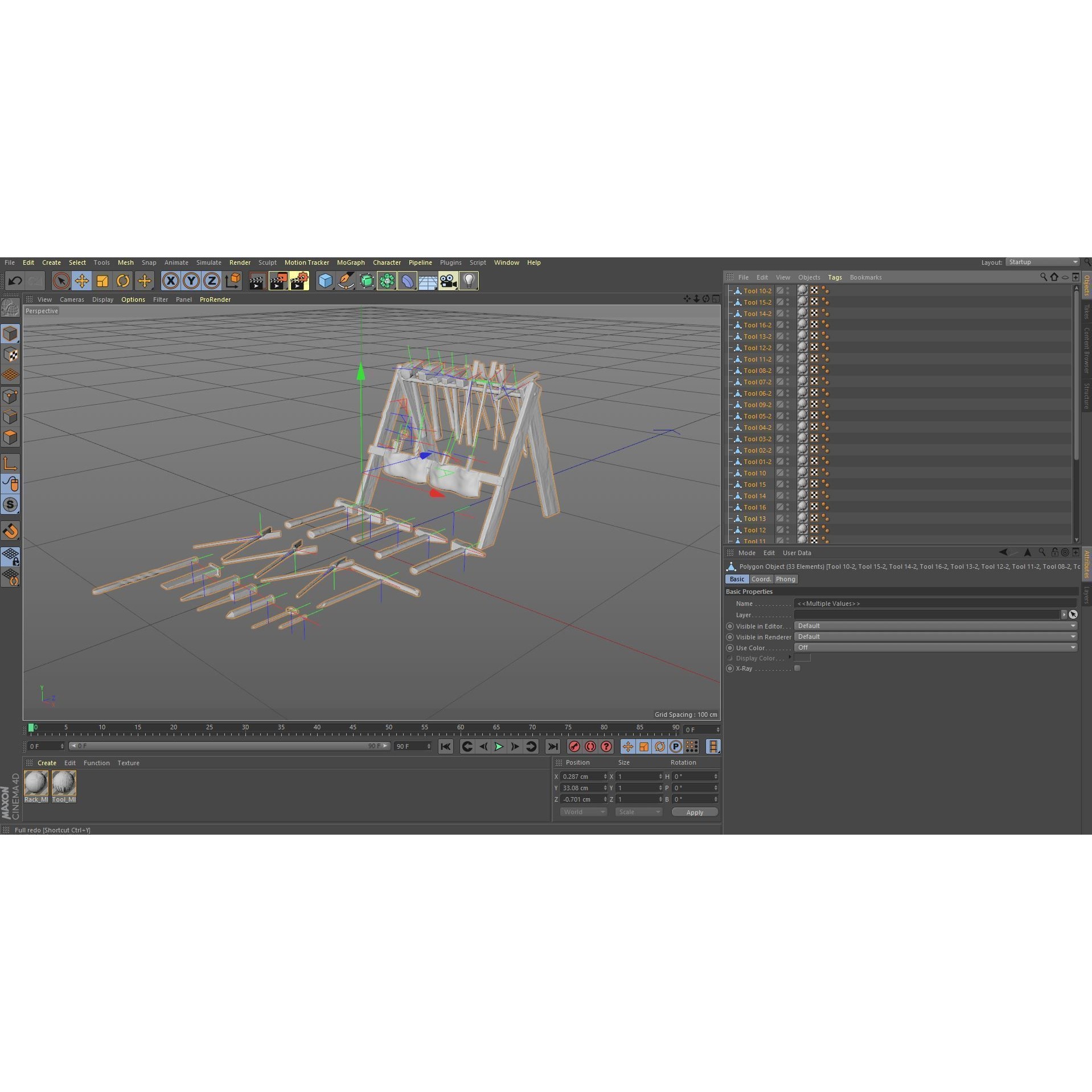 Blacksmith Tools Set - Low-Poly Game-Ready 3D Model - View 16