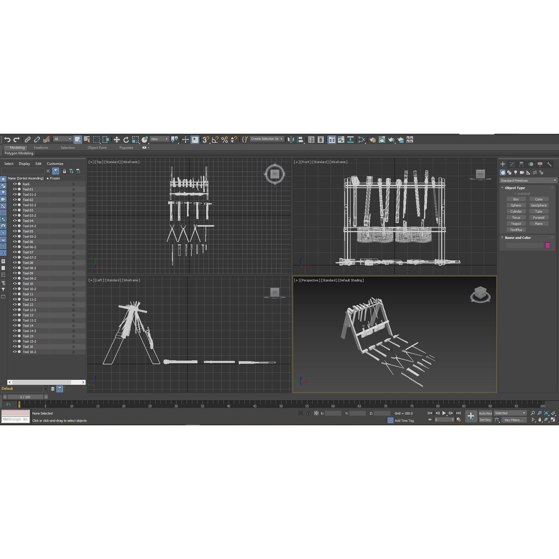 Blacksmith Tools Set - Low-Poly Game-Ready 3D Model - View 18