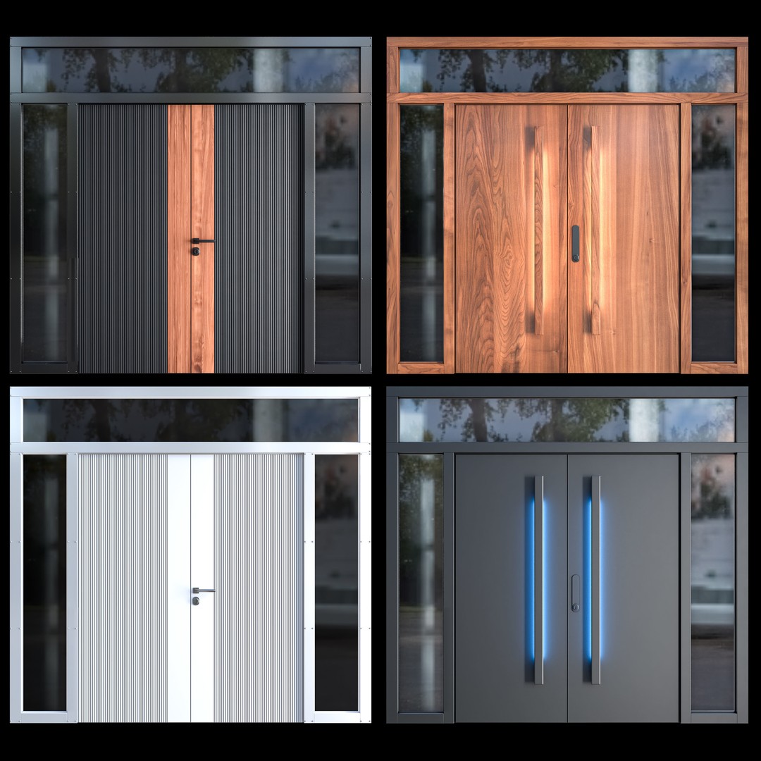 Contemporary Door 3D Model – Premium Design, PBR Textures, FBX - View 6
