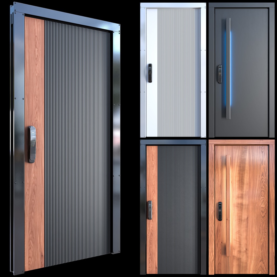 Contemporary Door 3D Model – Premium Design, PBR Textures, FBX - View 7