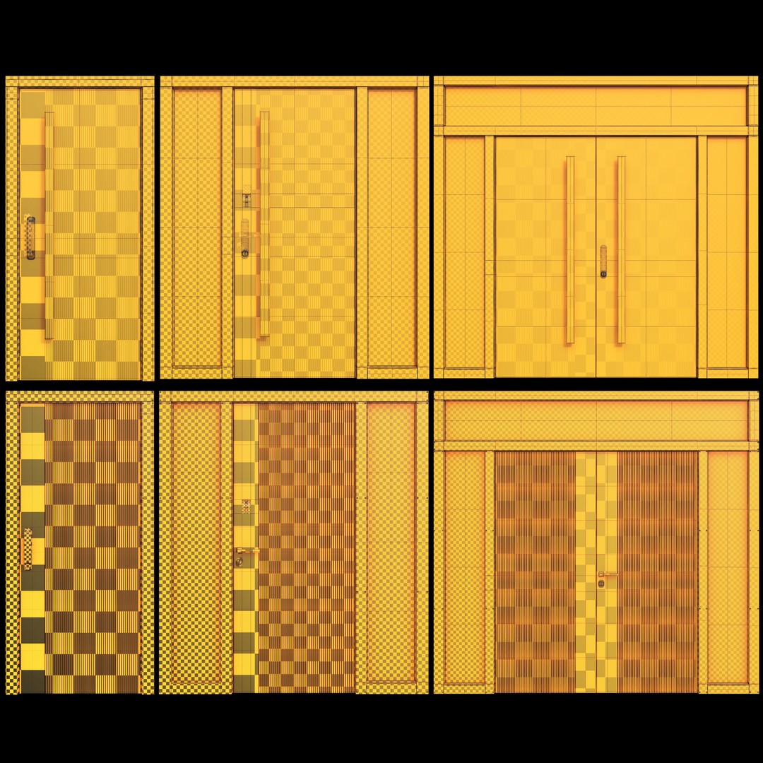 Contemporary Door 3D Model – Premium Design, PBR Textures, FBX - View 9